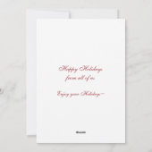 Holiday Baseball Christmas Cards シーズンカード (裏面)