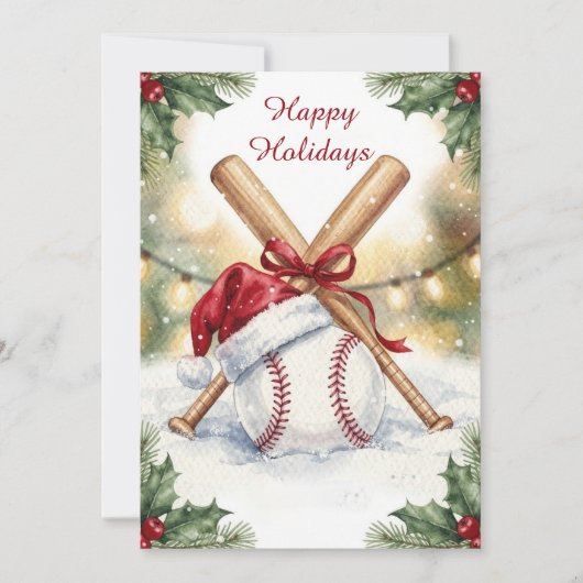 Holiday Baseball Christmas Cards シーズンカード (正面)