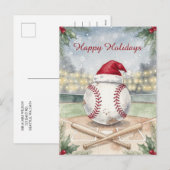 Holiday Baseball Christmas Cards シーズンポストカード (正面/裏面)