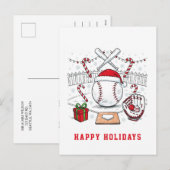Holiday Baseball Christmas Cards シーズンポストカード (正面/裏面)