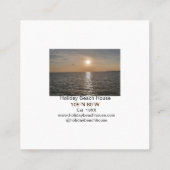Holiday beach ocean house longitude latitude est. スクエア名刺 (裏面)