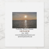 Holiday beach ocean house longitude latitude est.  ワインラベル (シングルラベル)