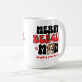 Holiday Beagle Dog Mom コーヒーマグカップ (正面右)