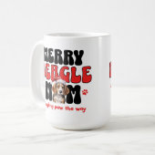 Holiday Beagle Dog Mom コーヒーマグカップ (正面左)