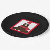 Holiday Bear写真 ペーパープレート (アングル)