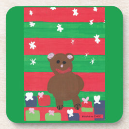 Holiday Bear - KidsArt for CHOCノートカードスローP コースター