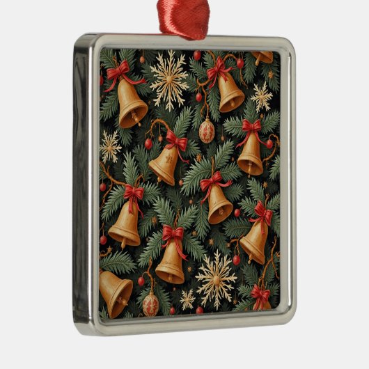 Holiday Bells, Decorative Christmas Pattern, メタルオーナメント (右)
