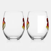 Holiday Bells Stemless Wine Glass Set ステムなしワイングラス (左)