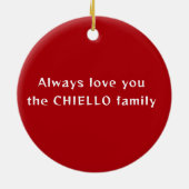 Holiday Bernese Mountain Dog Photo Ornament セラミックオーナメント (裏面)