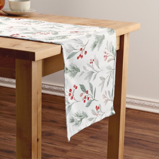 Holiday Berries & Pine Table Runner – Winter ロングテーブルランナー (インサイチュ)