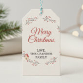 Holiday Berry Branch Christmas ギフトタグ