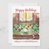 Holiday Billiard player Christmas Cards シーズンカード (正面)
