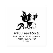 Holiday Bird of Peace Family Self-inking Stamp セルフインキングスタンプ (デザイン)