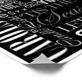 Holiday Blackboardスタイルポスター16 x 16紙 ポスター (角)