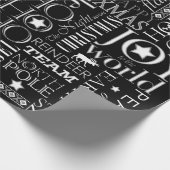 Holiday Blackboardマットラッピング紙, 30" x 6' ラッピングペーパー (角)