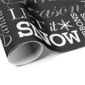 Holiday Blackboardマットラッピング紙, 30" x 6' ラッピングペーパー (ロールコーナー)