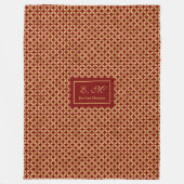 Holiday Blanket Custom Red Gold Christmas Style フリースブランケット (正面)