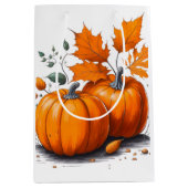 Holiday Blessings Pumpkins Gift Bags ミディアムペーパーバッグ (正面)
