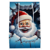 Holiday Blessings Santa Christmas Gift Bags ミディアムペーパーバッグ (裏面)