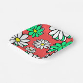 Holiday Bloom: Festive Red & Green Paper Plates ペーパープレート (傾斜あり)