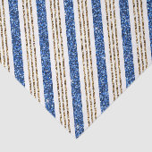 HOLIDAY BLUE & GOLD GLITTER LOOK STRIPES 薄葉紙 (詳細)