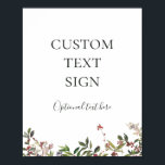 Holiday Botanical White Cards and Gifts Custom ポスター<br><div class="desc">This holiday botanical white cards and gifts custom poster is perfect for your rustic, whimsical winter wedding. Designed with boho Christmas watercolor greenery, including red holly berries and simple green leaves. The classic bohemian December floral is another design feature that will complete the theme you're looking for. You can personalize...</div>