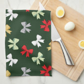 Holiday Bows キッチンタオル (四つ折り)