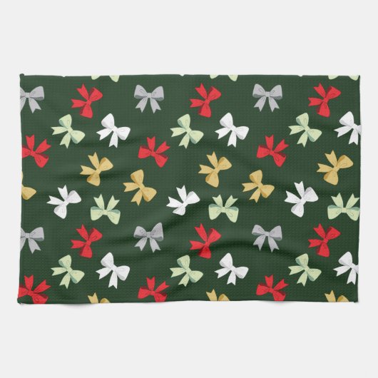 Holiday Bows キッチンタオル (横)