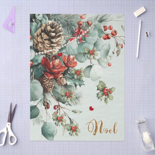 Holiday Branches Tree Tissue Paper 薄葉紙 (クラフト)