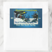 Holiday Brew、Ale、Beerの各ラベル 長方形シール (バッグ)