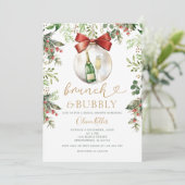 Holiday Brunch & Bubbly Christmas Bridal Shower  招待状 (スタンド正面)