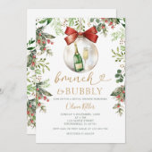 Holiday Brunch & Bubbly Christmas Bridal Shower  招待状 (正面/裏面)