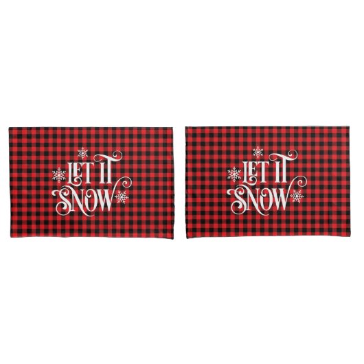 Holiday Buffalo Plaid Pillowcase Pair 枕カバー (フロントセット)