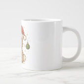 Holiday Bunny in Santa Hat ジャンボコーヒーマグカップ (右)