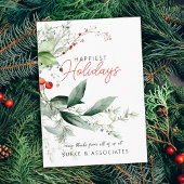 Holiday Business Greenery Personalized 名刺