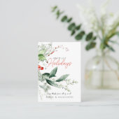 Holiday Business Greenery Personalized 名刺 (スタンド正面)