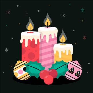 Holiday Candles  iPhone 16ケース