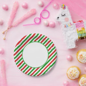 Holiday Candy Cane Paper Plates ペーパープレート (パーティー)