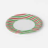 Holiday Candy Cane Paper Plates ペーパープレート (アングル)
