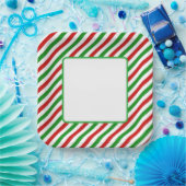 Holiday Candy Cane Paper Plates ペーパープレート (パーティー)