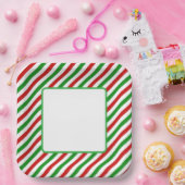 Holiday Candy Cane Paper Plates ペーパープレート (パーティー)