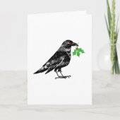 Holiday Card - Crow with Mistletoe  カード (正面)