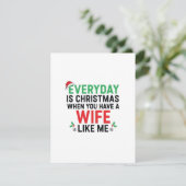 Holiday Card Husband Funny Wife Note シーズンカード (スタンド正面)