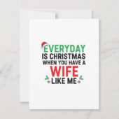 Holiday Card Husband Funny Wife Note シーズンカード (正面)