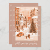 Holiday card Warm wishes シーズンカード (正面/裏面)