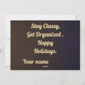 Holiday Card with happy party  シーズンカード (裏面)