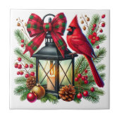 Holiday Cardinal Ceramic Tile タイル (正面)