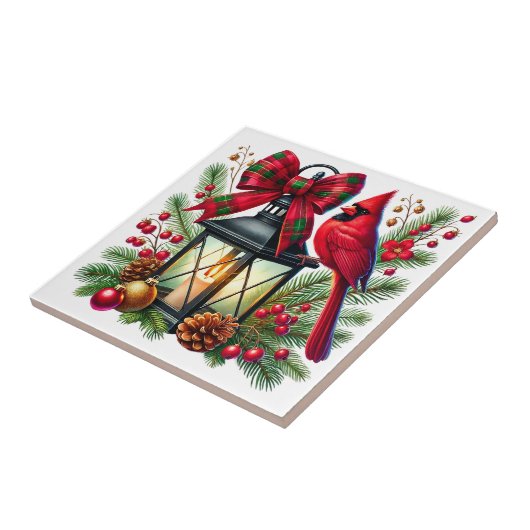 Holiday Cardinal Ceramic Tile タイル (側面)