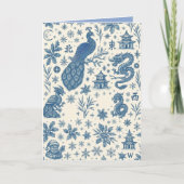 Holiday Cards Featuring Mahjong Toile & Charm カード (正面)