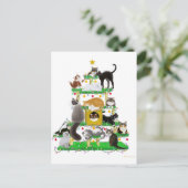 Holiday Cat Treeカスタマイズ可能はがき ポストカード (スタンド正面)